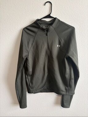 Under Armour Dark Olive Green Zip-Up Performance Jacket